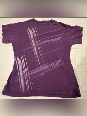 Tony Hawk Mens Skateboarding Purple T-Shirt Sz:Medium